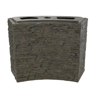 LARGE CURVED STACKED SLATE WALL BASE
