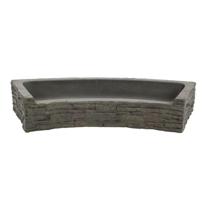 FRONT-SPILL CURVED STACKED SLATE TOPPER
