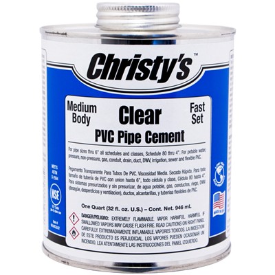  Clear PVC Pipe Cement Quarter