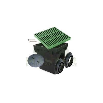 12 2 Outlet Basin Kit W/Green Grate