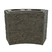 LARGE CURVED STACKED SLATE WALL BASE
