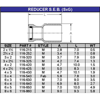 4 X 2 1/2 REDUCER - PVC